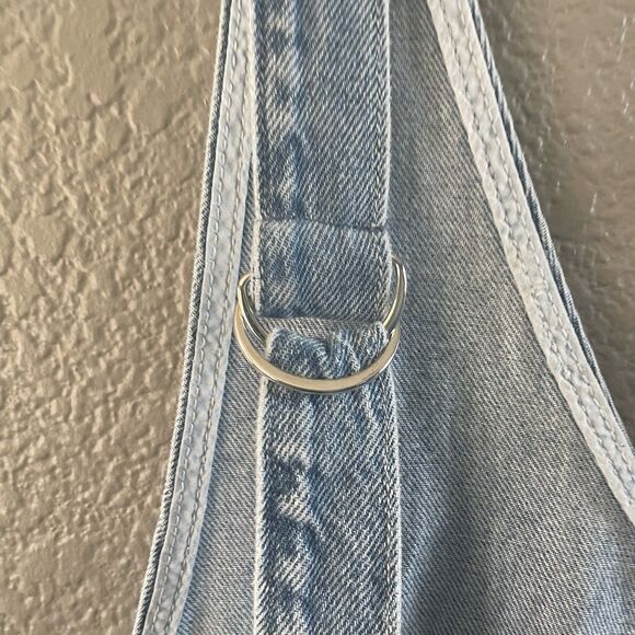 We the Free Free People Denim Overalls Womens Medium Blue High Roller Jumpsuit - Picture 8 of 12